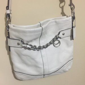Crossbody white coach purse